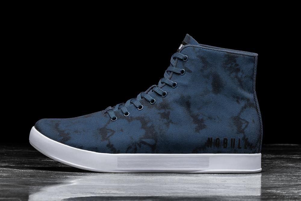 Trainers NOBULL Femme Bleu Marine - Chaussures NOBULL High-Top Tie-Dye Canvas,France (9018-SPKLQ)